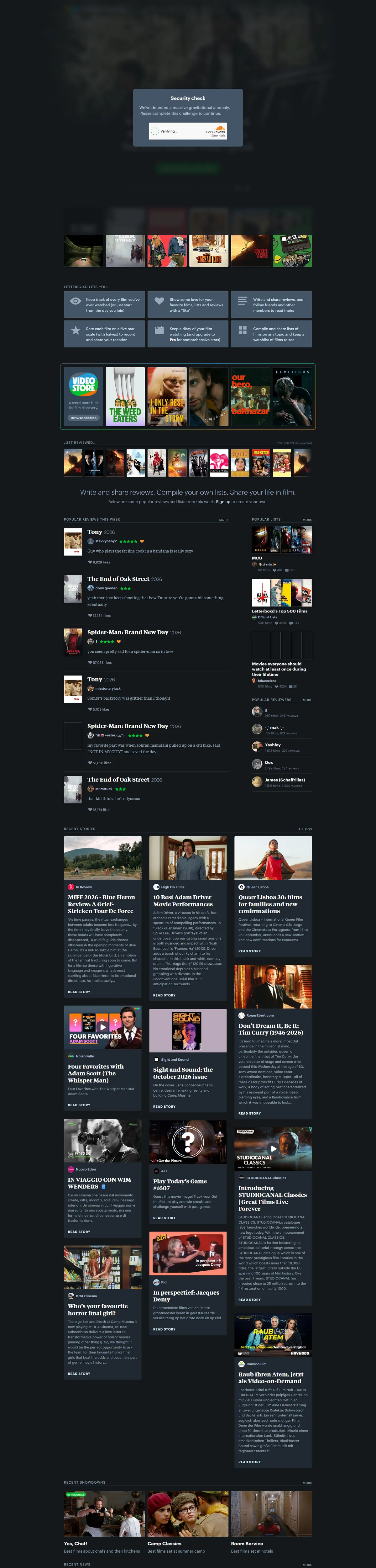 Full page of letterboxd.com
