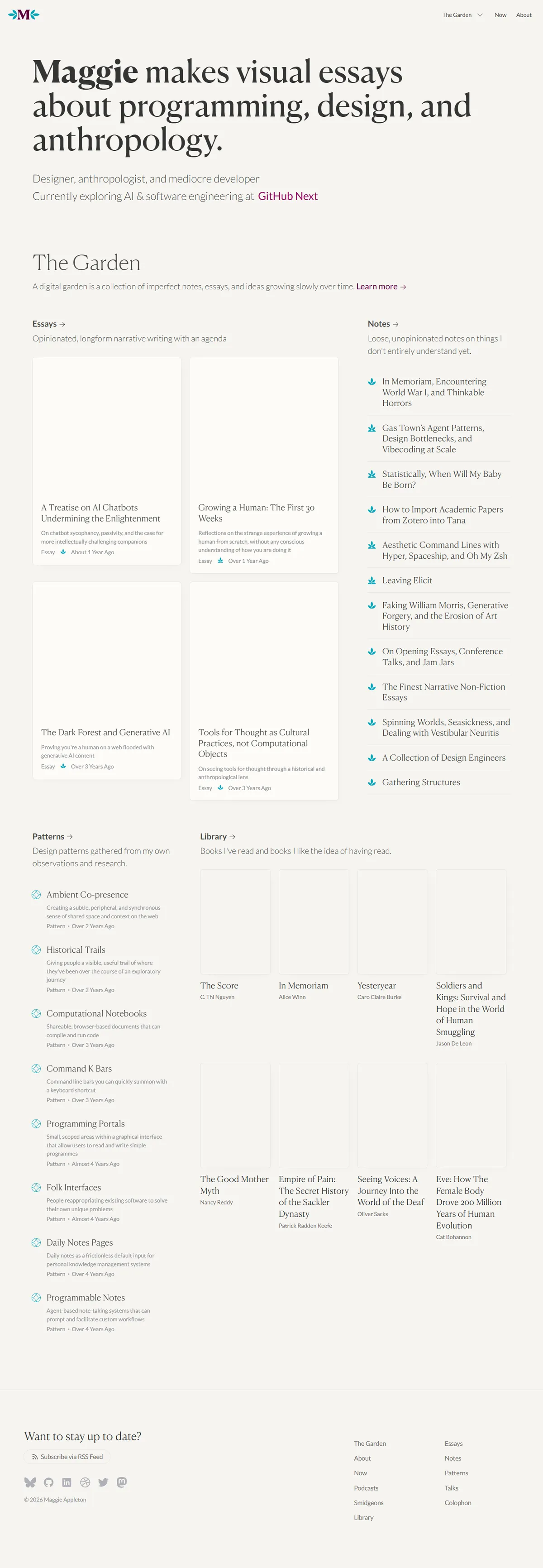 Full page of maggieappleton.com