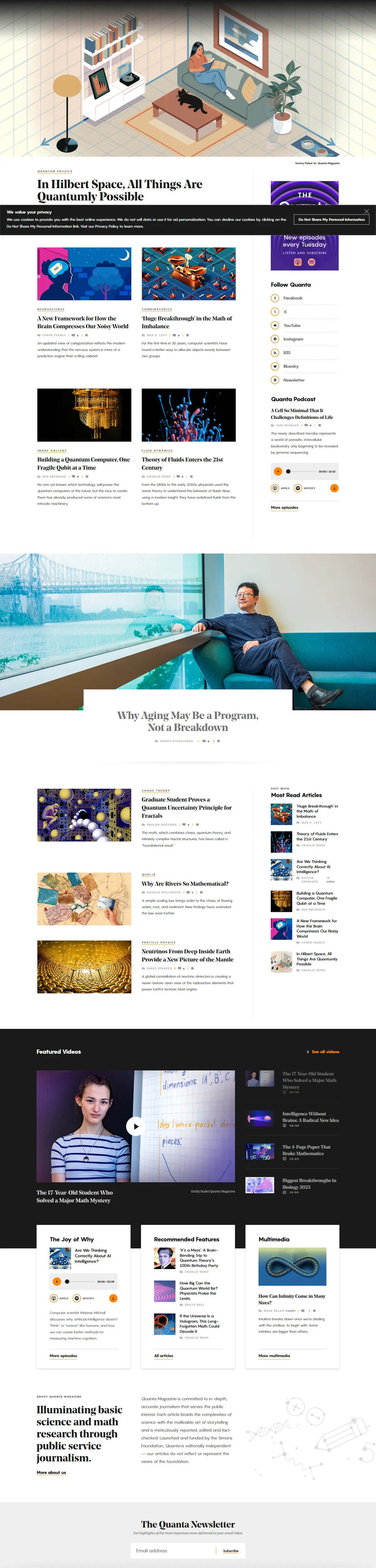 Full page of quantamagazine.org